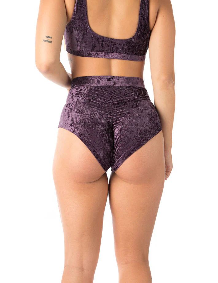 Short Lola Velours Violet