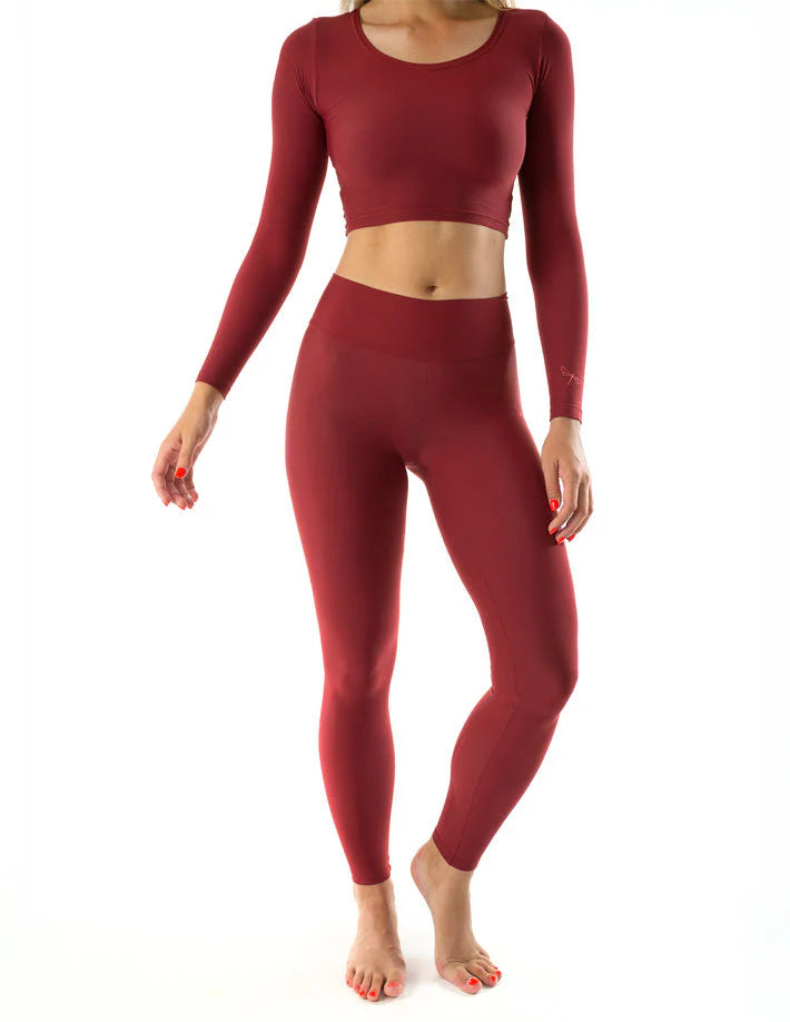 Leggings taille haute Adriana Rouge