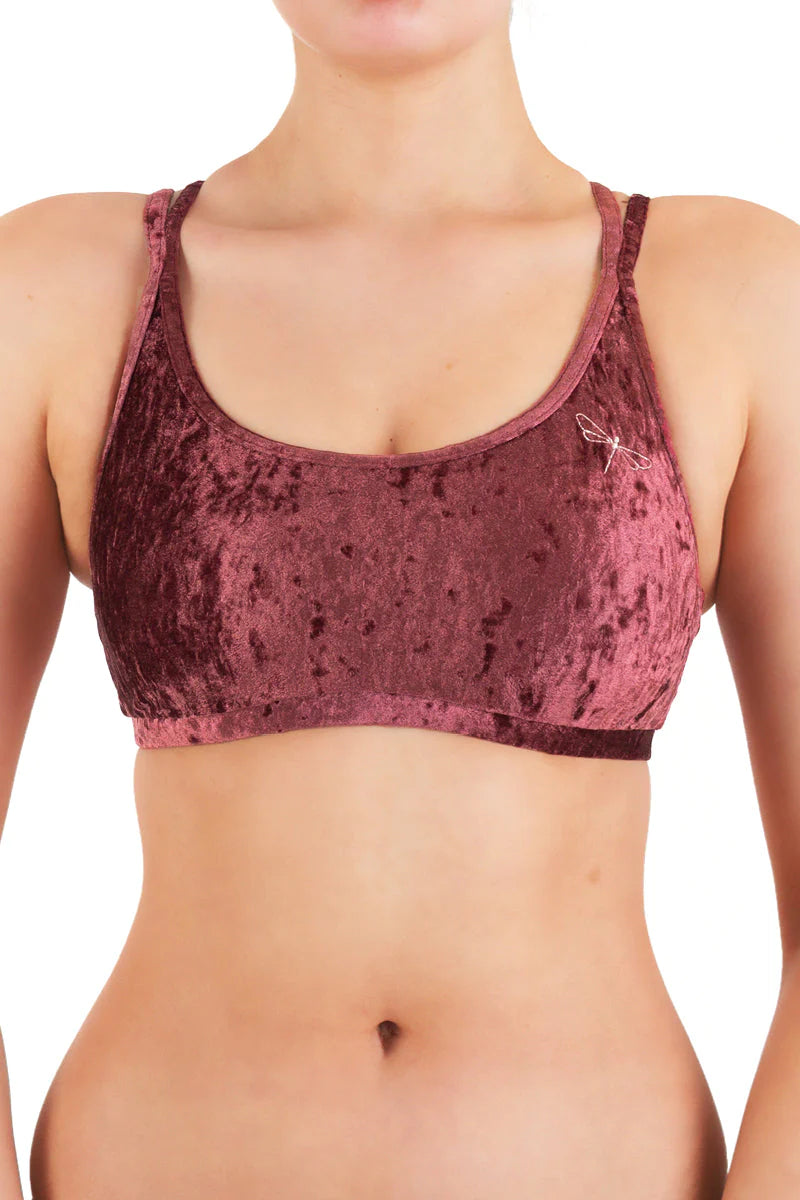 Brassière Nicole Velours Amaranth