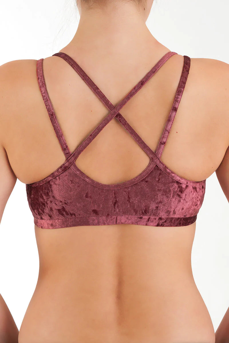 Brassière Nicole Velours Amaranth